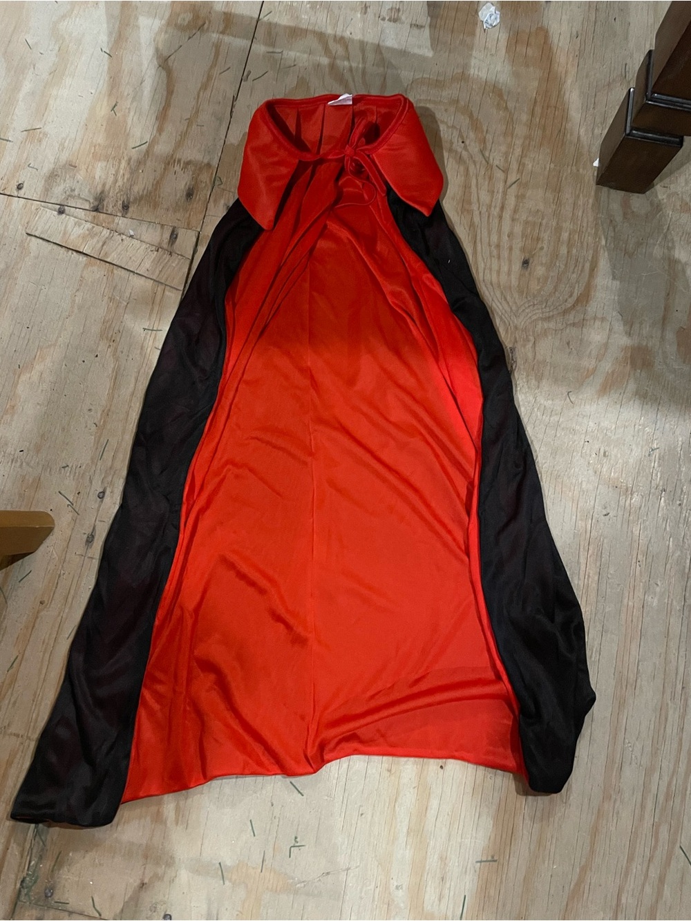Spirit Red and Black Vampire Cape with High Collar